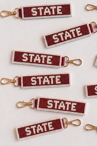SC - ETA 8/24-9/7 STATE Beaded Keychain - Glamourous Grace