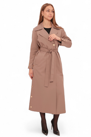 Jackie Trench Coat in British Tan