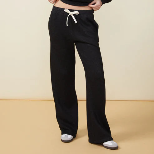 MONROW Teddy Fleece Oversized Straight Leg Sweat - Glamourous Grace