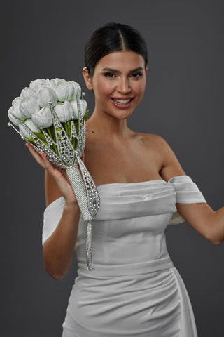 Bridesmaid Bouquet Holder, Bridal Accessories - Glamourous Grace