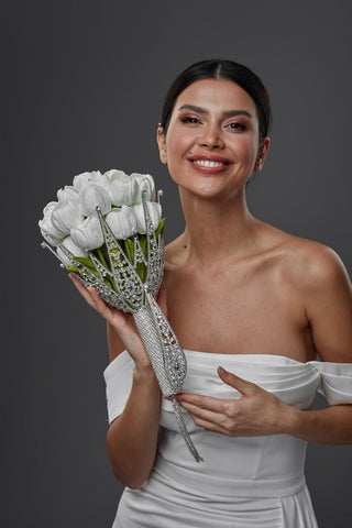 Bridesmaid Bouquet Holder, Bridal Accessories - Glamourous Grace