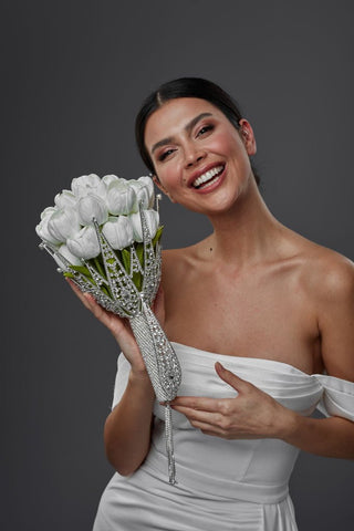 Bridesmaid Bouquet Holder, Bridal Accessories - Glamourous Grace