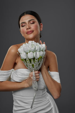 Bridesmaid Bouquet Holder, Bridal Accessories - Glamourous Grace