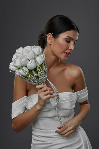 Bridesmaid Bouquet Holder, Bridal Accessories - Glamourous Grace