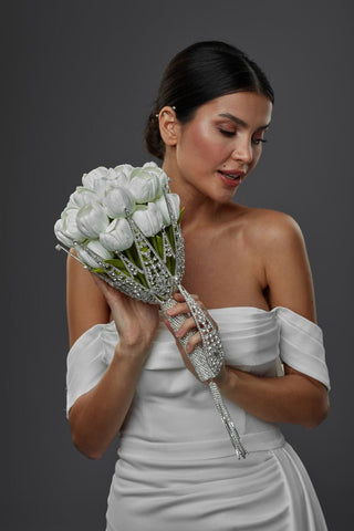 Bridesmaid Bouquet Holder, Bridal Accessories - Glamourous Grace