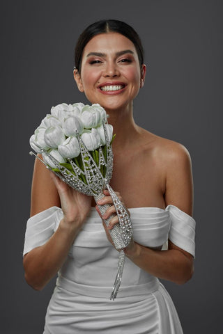 Bridesmaid Bouquet Holder, Bridal Accessories - Glamourous Grace