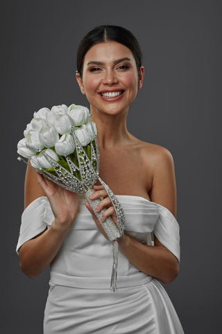 Bridesmaid Bouquet Holder, Bridal Accessories - Glamourous Grace