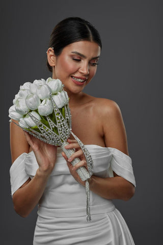 Bridesmaid Bouquet Holder, Bridal Accessories - Glamourous Grace
