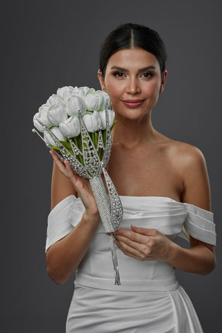 Bridesmaid Bouquet Holder, Bridal Accessories - Glamourous Grace