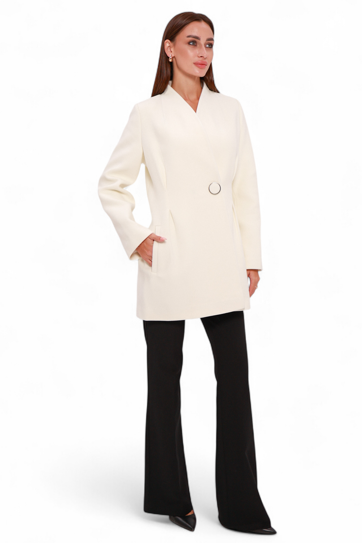 Opera Cashmere Blend Overcoat in White