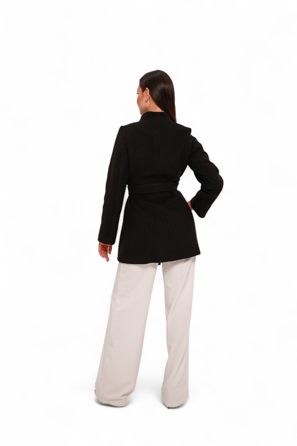 Opera Cashmere Blend Overcoat in Black