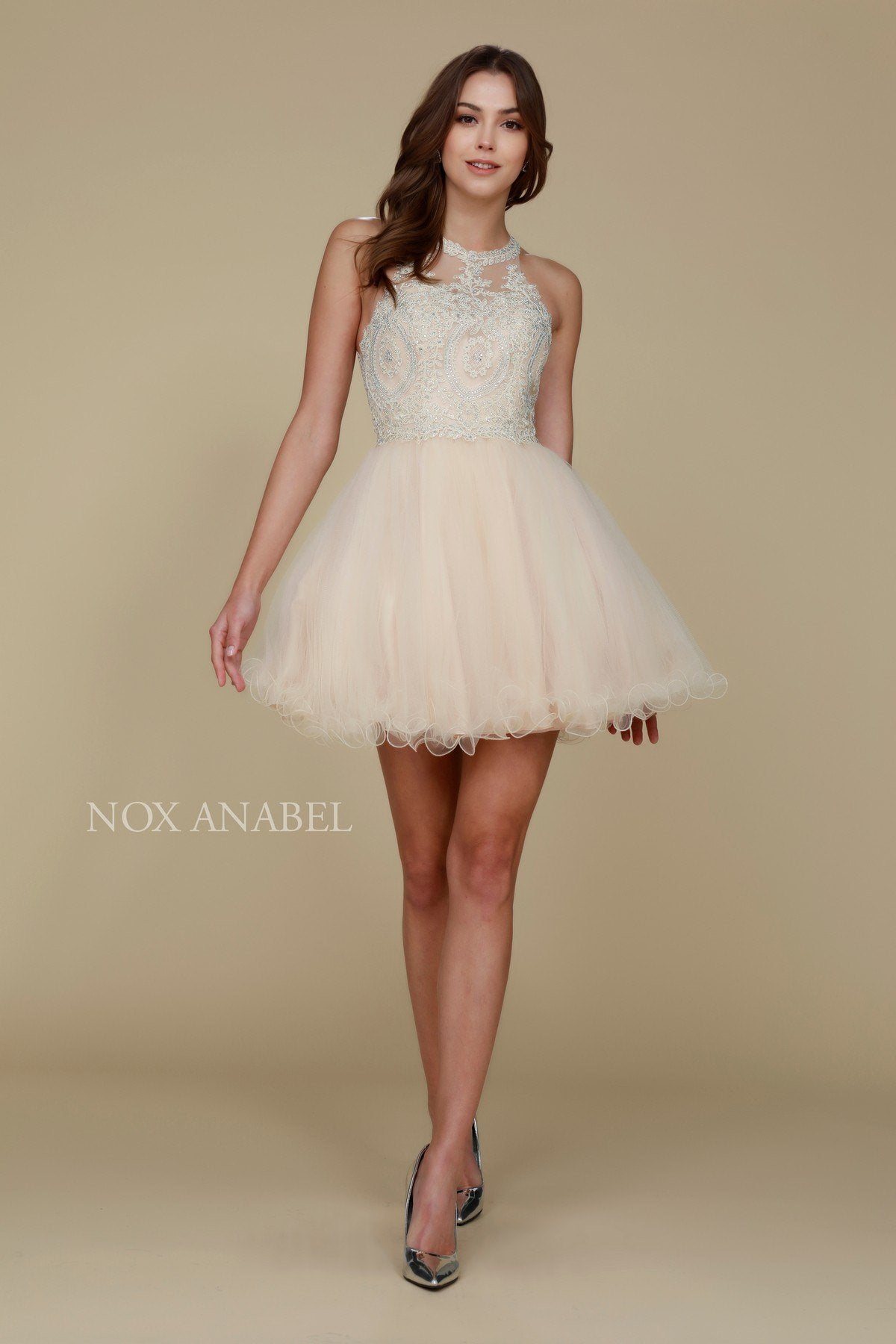 CLEARANCE - Nox Anabel B652 Short Dress Poofy A-Line Tulle Skirt (Size Small)