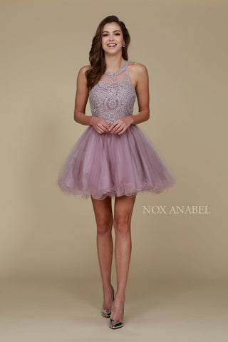CLEARANCE - Nox Anabel B652 Short Dress Poofy A-Line Tulle Skirt (Size Small)