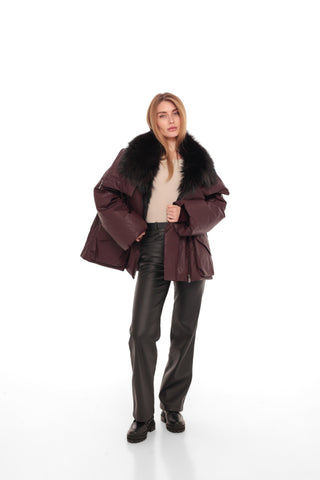 Eloise Genuine Fox Fur Down Coat