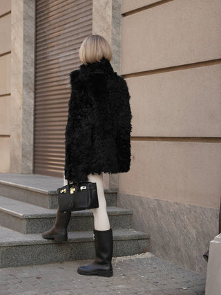 Genuine Tigrado Curly Shearling Coat