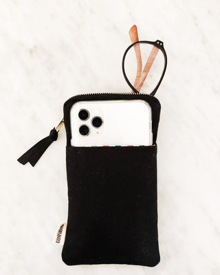 My Specs Glasses Case with Outside Pocket – Black - Glamourous Grace