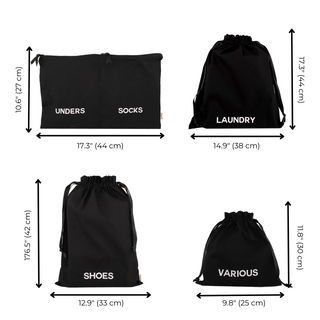 BA Travel Set, 8-pack – Black - Glamourous Grace