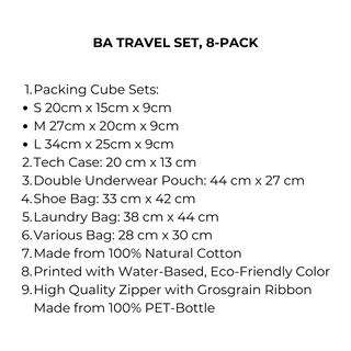 BA Travel Set, 8-pack – Black - Glamourous Grace
