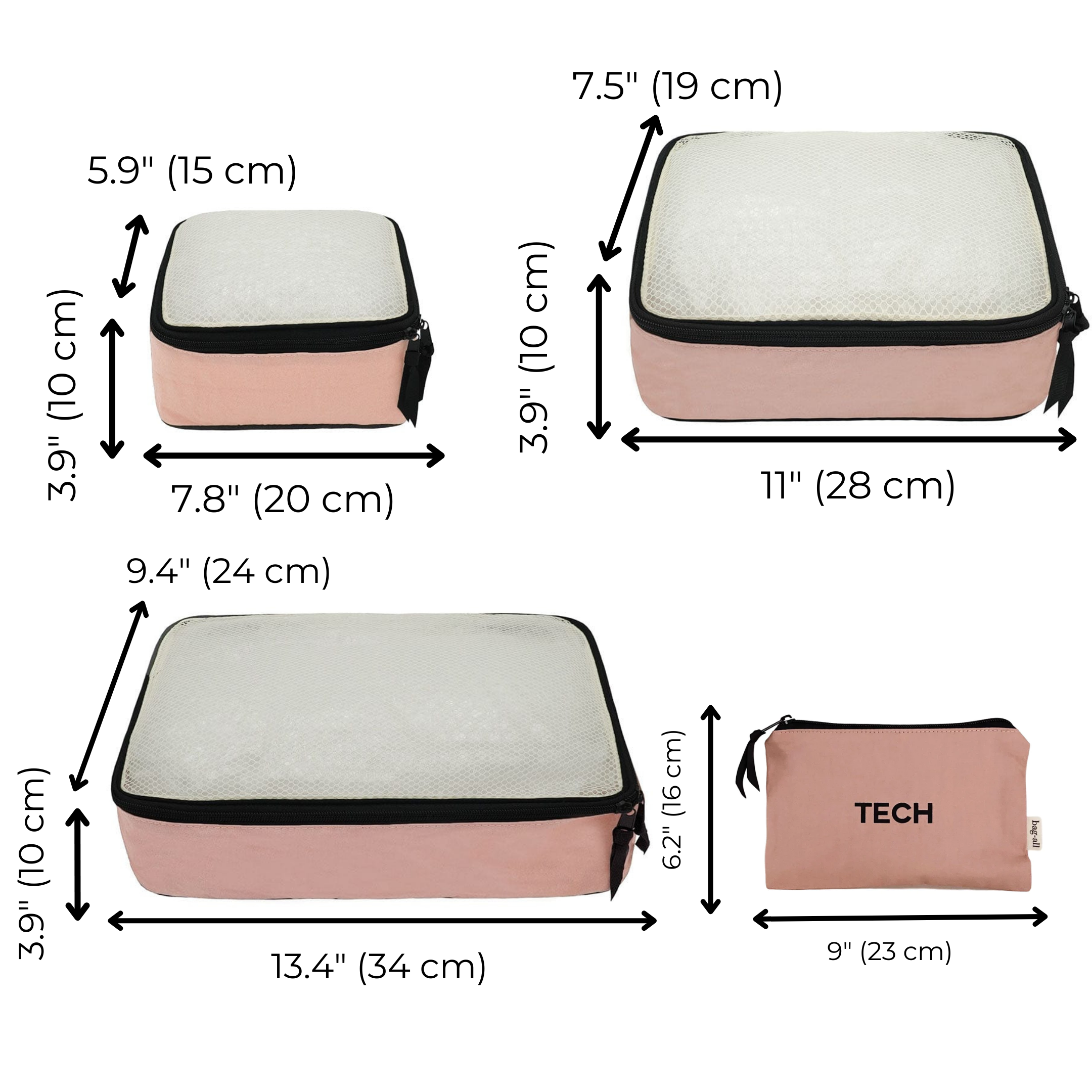 BA Travel Set, 8-pack – Pink/Blush - Glamourous Grace