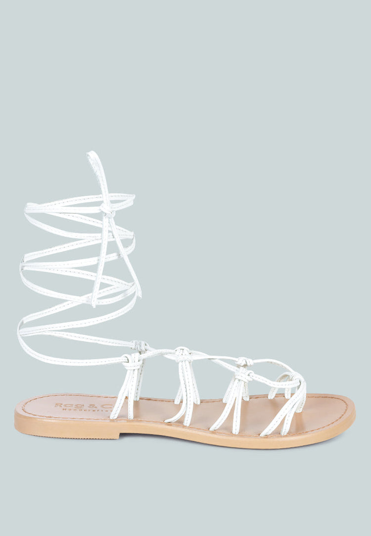 Baxea Handcrafted Tie Up String Flats - Glamourous Grace