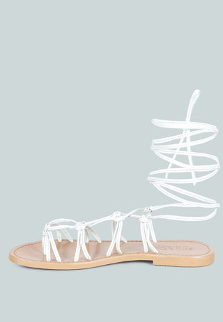 Baxea Handcrafted Tie Up String Flats