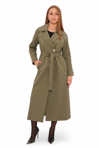 Jackie Trench Coat in Olive