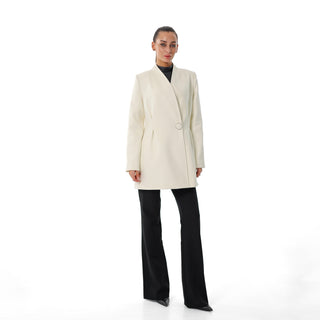 Opera Cashmere Blend Overcoat in White