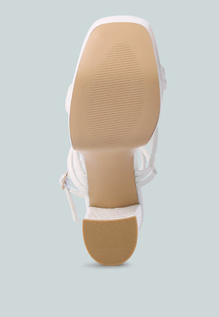 Beam Tips Strappy Chunky Platform High Heel Sandals - Glamourous Grace