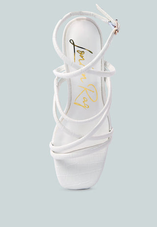 Beam Tips Strappy Chunky Platform High Heel Sandals - Glamourous Grace