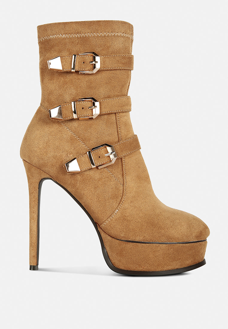 Beaux High Platform Stiletto Ankle Boots - Glamourous Grace