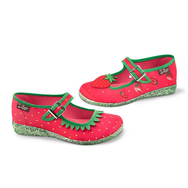 Chocolaticas® Berry Bliss Women's Mary Jane Flat - Glamourous Grace