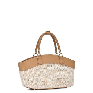Nora Straw Winged Satchel