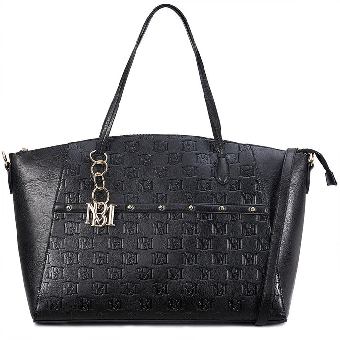 Caroline Vegan Leather Monogram Weekender Duffel Bag - Glamourous Grace