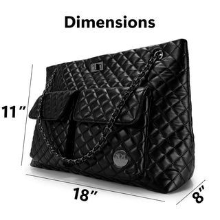 Diana Quilted Vegan Leather Weekender Duffel Bag - Glamourous Grace