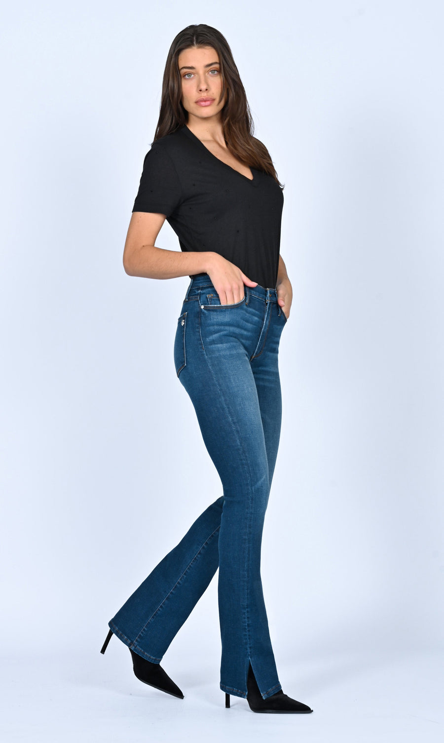 Talissa High Waisted Slice Heel - Make It Rain - Glamourous Grace