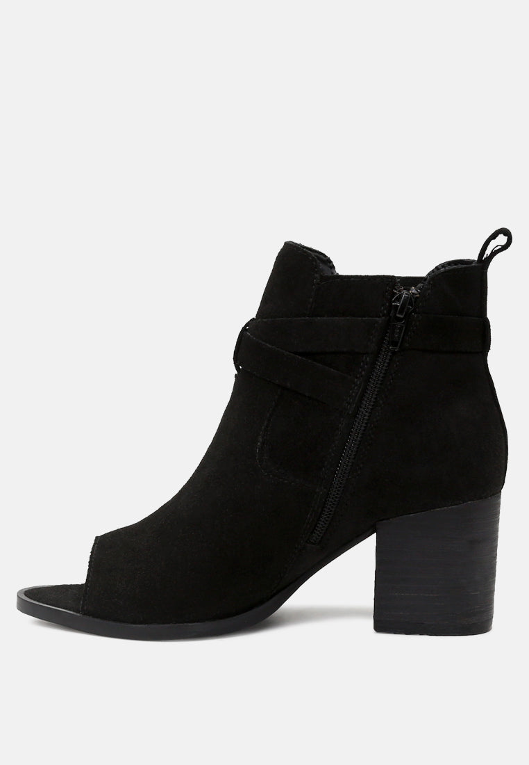 Bria Peep Toe Ankle Boots - Glamourous Grace