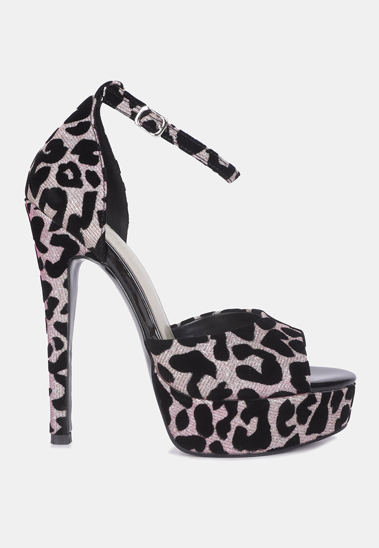 Brigitte Leopard Print Peep Toe Stiletto Sandal - Glamourous Grace