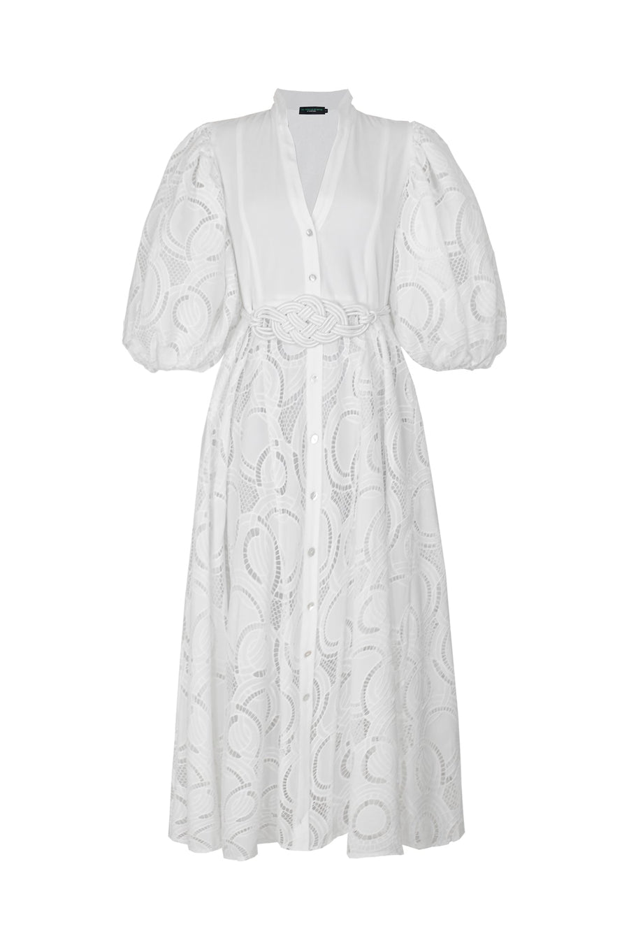 BROMELIA DRESS IN WHITE EYELET - Glamourous Grace