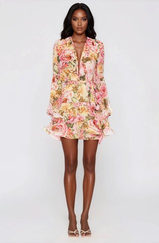 Bedouin Rose Mini Dress – Rose Floral - Glamourous Grace