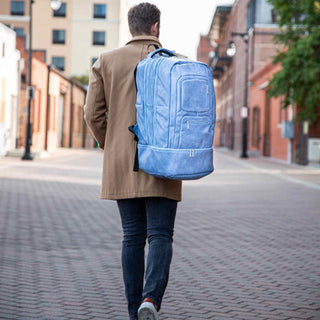 Baby Blue Leather Patented Carry-On Backpack (Only 300 Made)