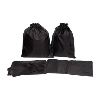 Packing Bags Set – Recycled Nylon – 5-pack – Black - Glamourous Grace