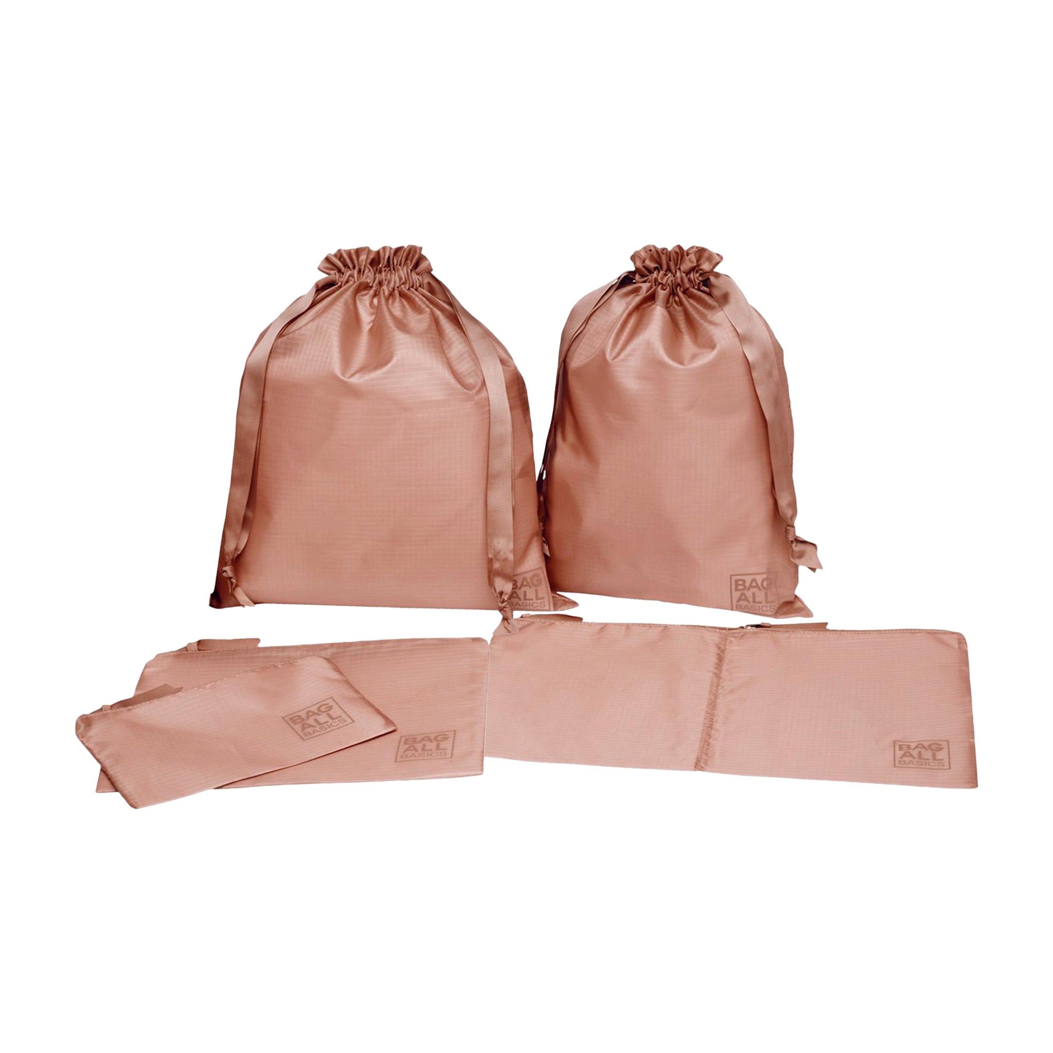 Packing Bags Set – Recycled Nylon – 5-pack – Pink/Blush - Glamourous Grace