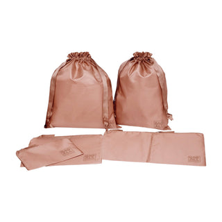 Packing Bags Set – Recycled Nylon – 5-pack – Pink/Blush - Glamourous Grace