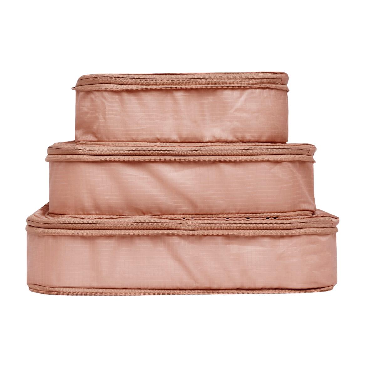 Compression Packing Cubes – Recycled Nylon – 3-pack – Pink/Blush - Glamourous Grace