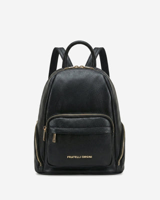 Martina (black) - Italian calf leather women's backpack - Glamourous Grace