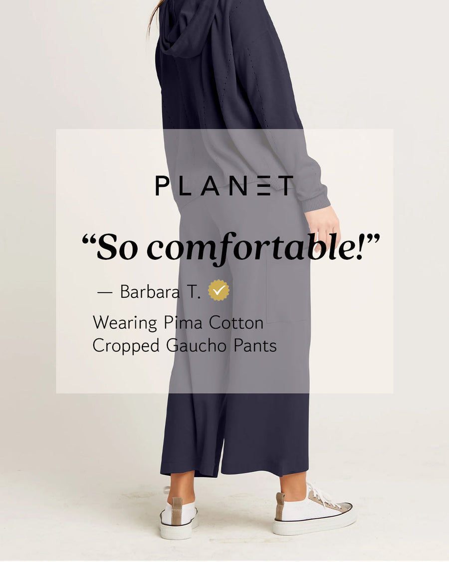 Pima Cotton Cropped Gaucho Pants - Putty - Glamourous Grace