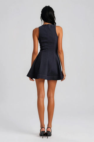 Palmer Denim Mini Dress - Dark Denim (Final Sale) - Glamourous Grace
