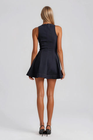 Palmer Denim Mini Dress - Dark Denim (Final Sale) - Glamourous Grace