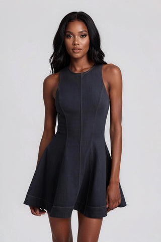 Palmer Denim Mini Dress - Dark Denim (Final Sale) - Glamourous Grace