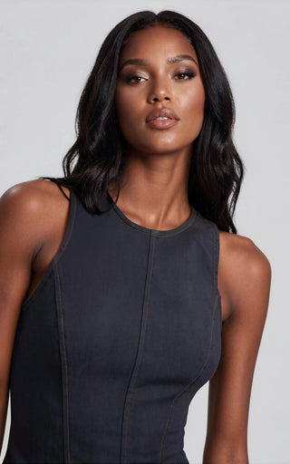 Palmer Denim Mini Dress - Dark Denim (Final Sale) - Glamourous Grace